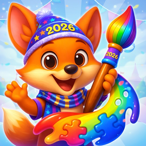 أيقونة Kids Coloring & Puzzle Games